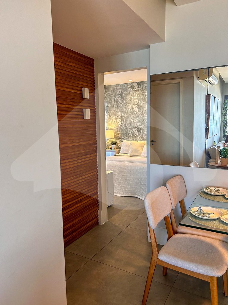 Pé na areia | Luxo reformado com vista pro mar