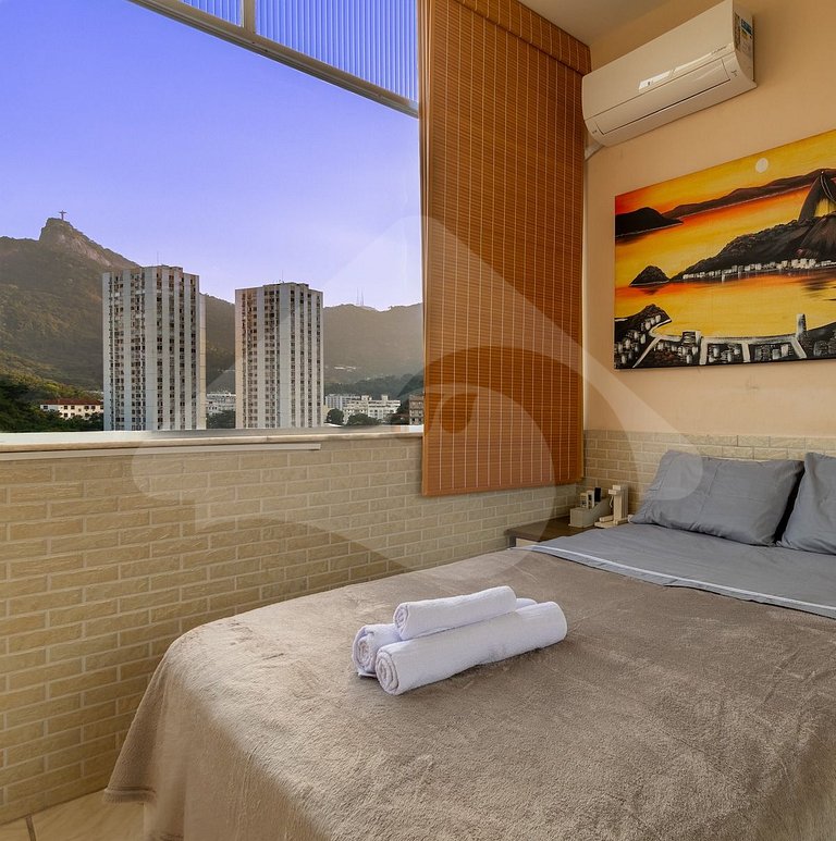 Studio Aconchegante c/ Vista p/ Cristo Redentor