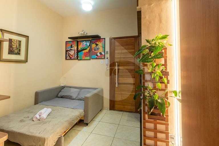 Studio Aconchegante c/ Vista p/ Cristo Redentor
