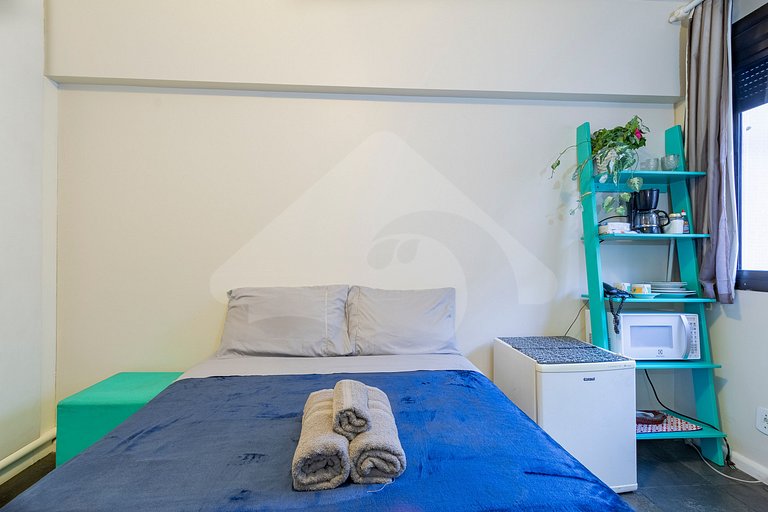 Copa Posto 4 | Suíte em Hotel c/ Hidro e Academia