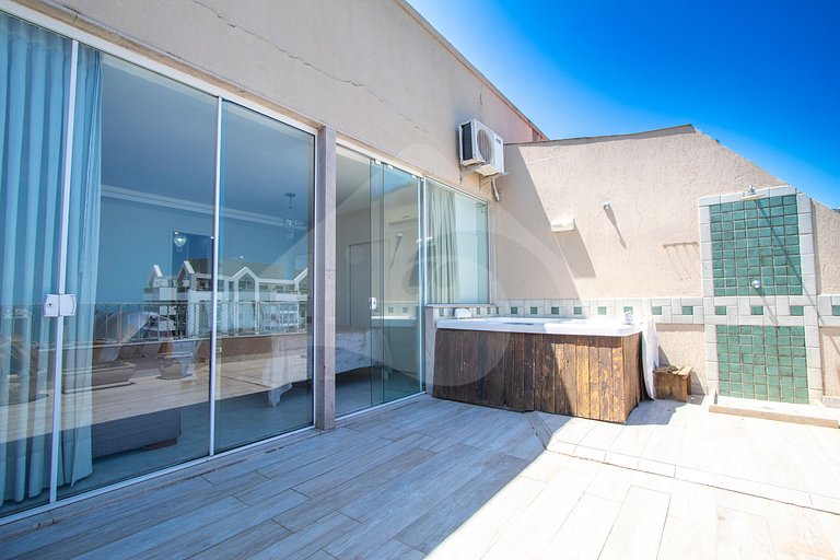 Cobertura Duplex: Praia a 10 min & Vista Incrível